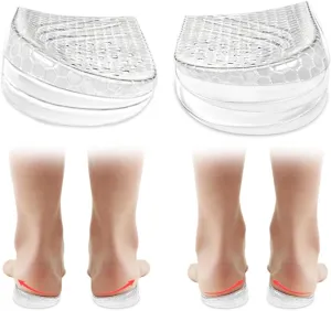 3 Layers Adjustable Supination Overpronation Insoles, Anti-Slip Medial Lateral Heel Wedge Insoles for Foot Alignment, Knee Pain, Bow Legs, Osteoarthritis (Clear, S: W 4-7.5/ M 6-7)