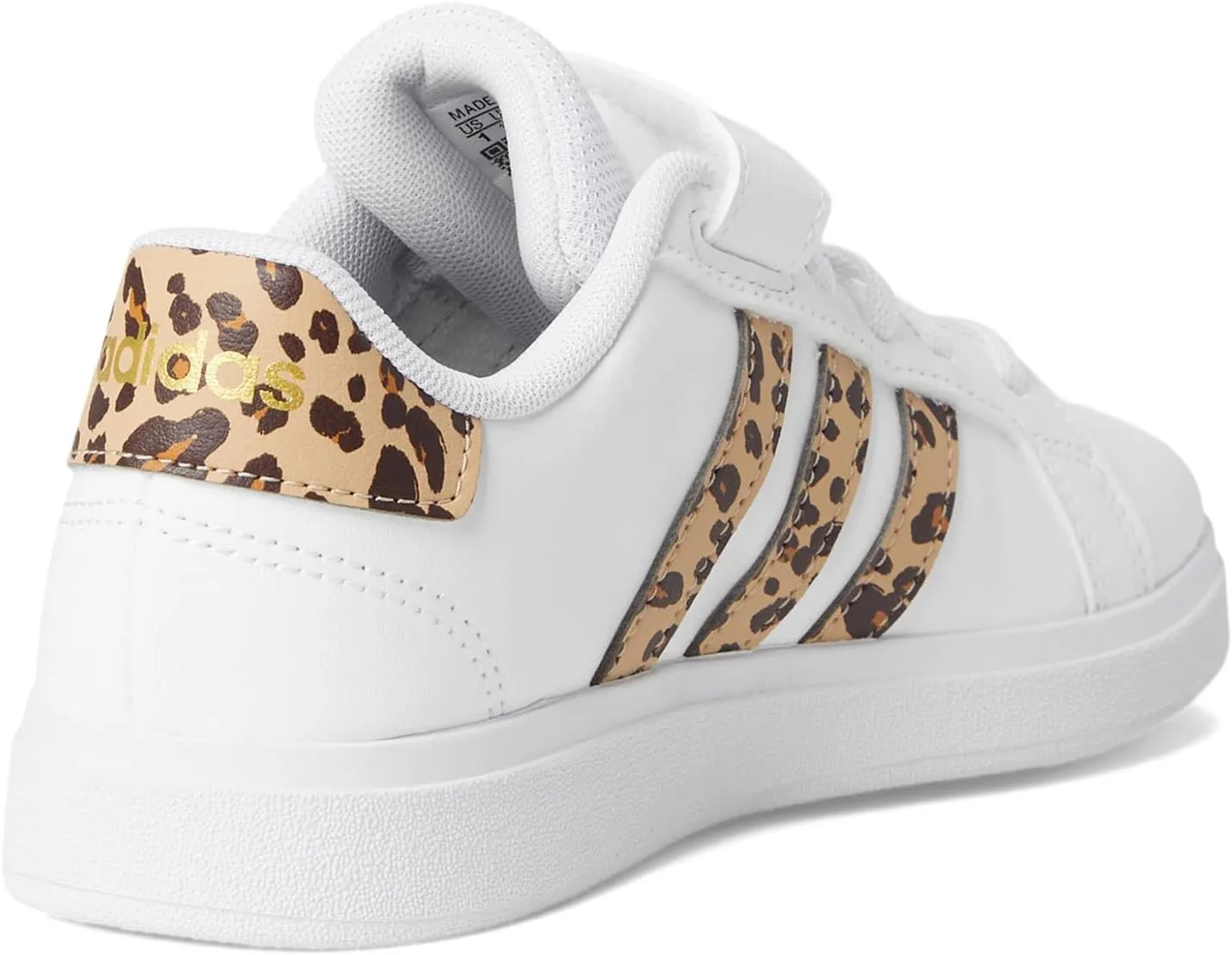 adidas Unisex-Child Grand Court 2.0 Elastic Lace Sneaker