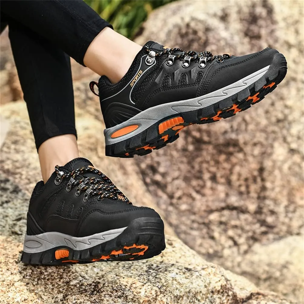 ailishabroy Men's Outdoor Kihing Shoes Lightweight Work Ankle Boots Mid-Top Outdoor Backpacking Camping Shock-Absorbing Shoes for Men
