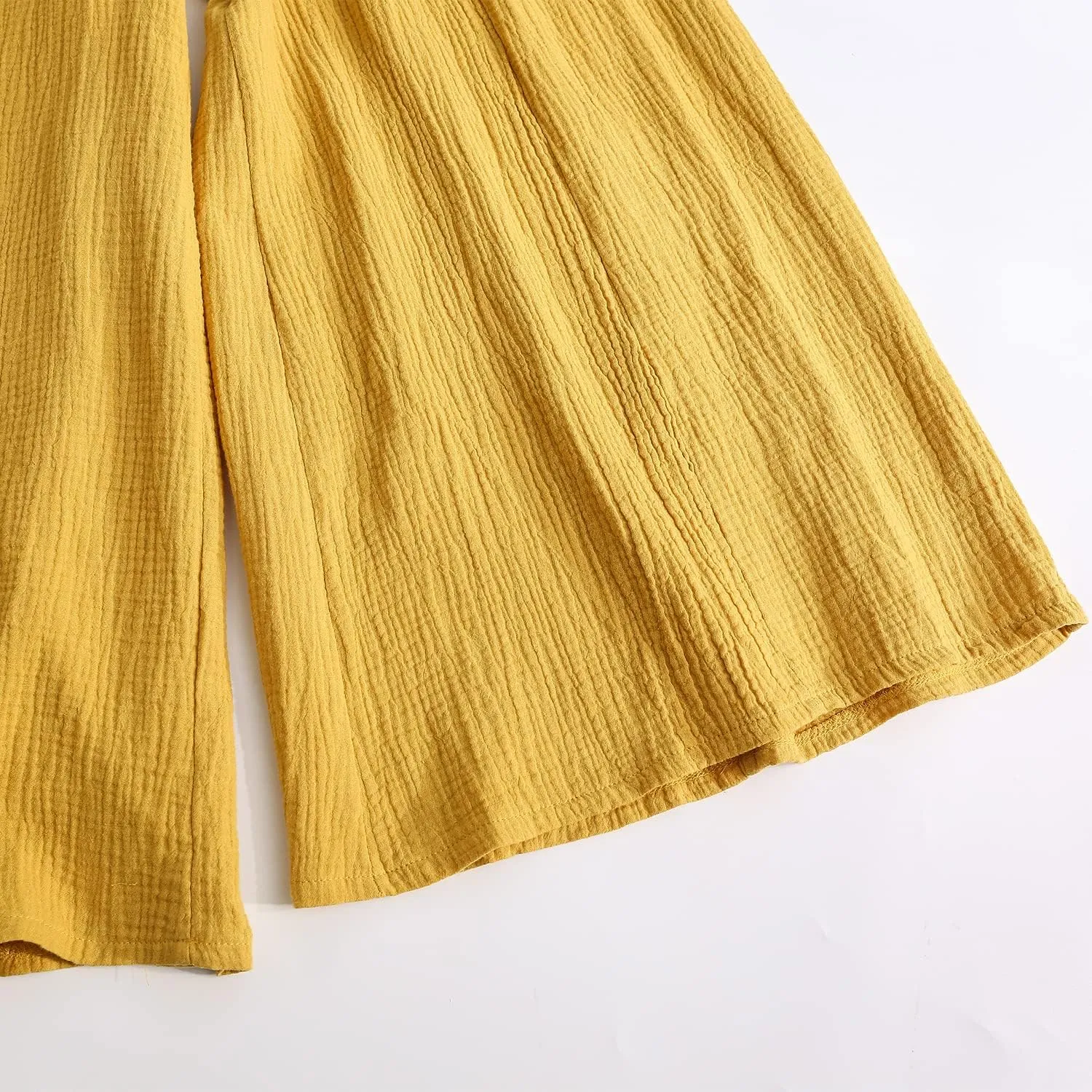 Amazhiyu Womens Wide Leg Palazzo Flowy High Waist Casual Lounge Yoga Pants for Summer