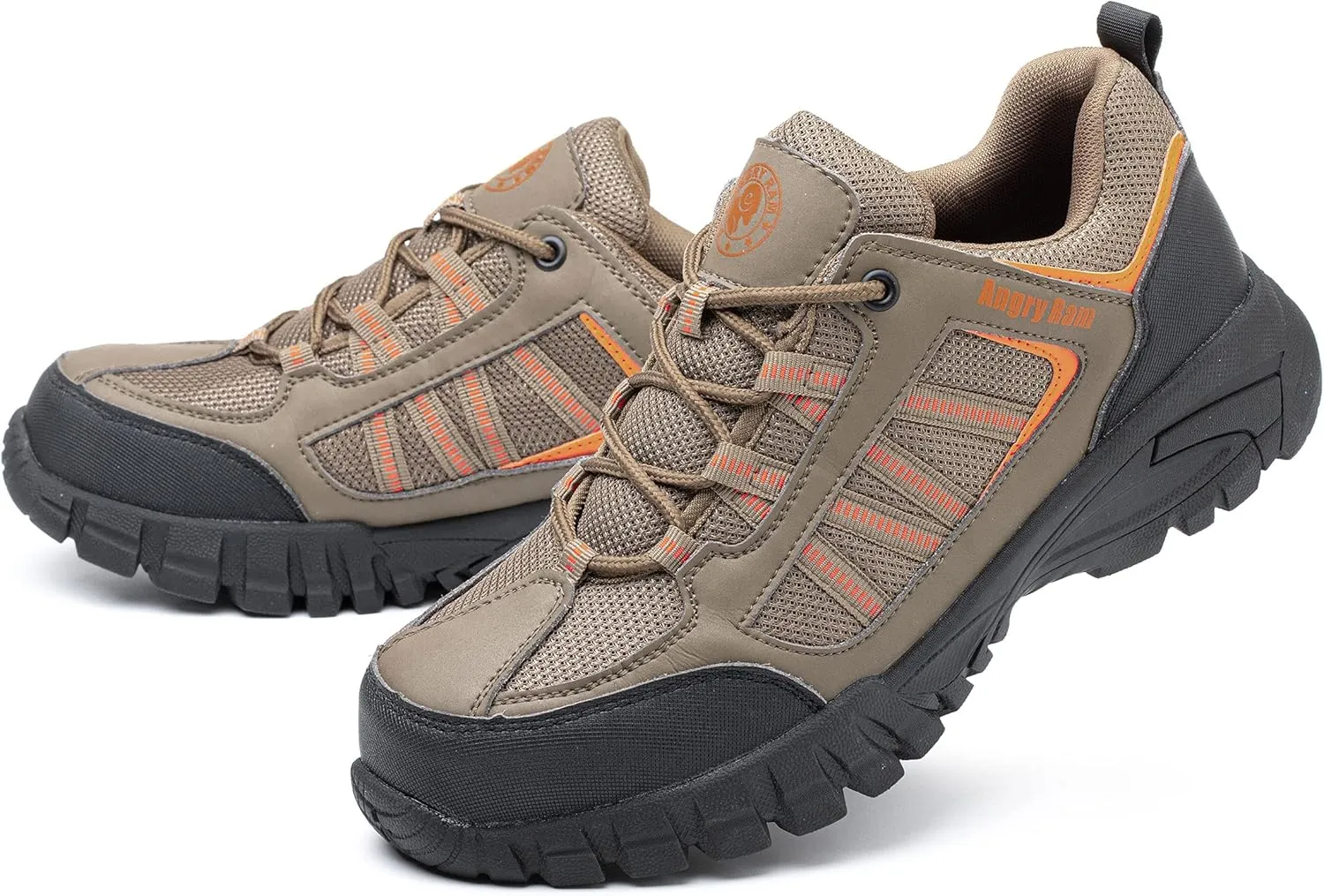 ANGRYRAM Steel Toe Shoes for Men Women Lightweight Indestructible Work Shoes Breathable Slip Resistant Safety Sneakers Comfortable Puncture Proof Shoes for Working Construction Industry