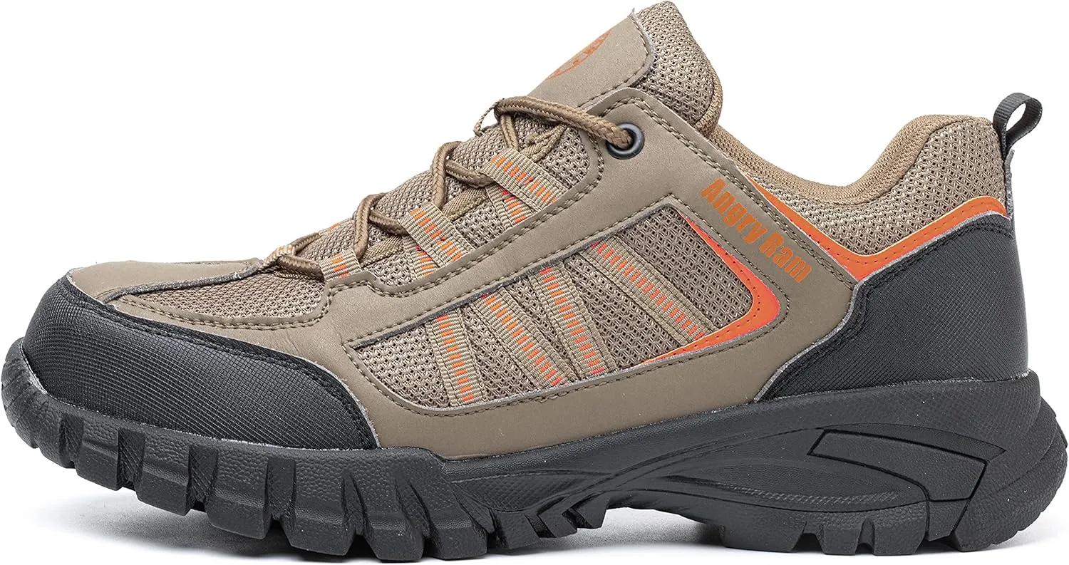 ANGRYRAM Steel Toe Shoes for Men Women Lightweight Indestructible Work Shoes Breathable Slip Resistant Safety Sneakers Comfortable Puncture Proof Shoes for Working Construction Industry
