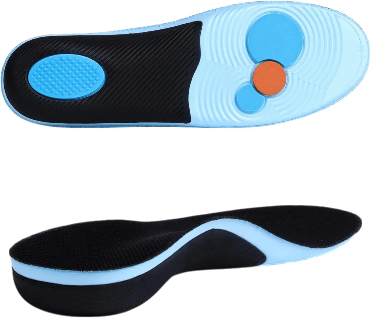 Anti-Fatigue Plantar Fasciitis Shoe Insoles Orthotic Arch Support Inserts for Women Men Flat Feet Work Boot Insoles for Arch Pain Relief (Mens 6-7/ Womens 8-9)