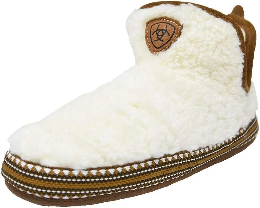 ARIAT Women's Warm Soft Acrylic/Wool Blend Upper Indoor/Outdoor Rubber Bottom Bootie Slippers