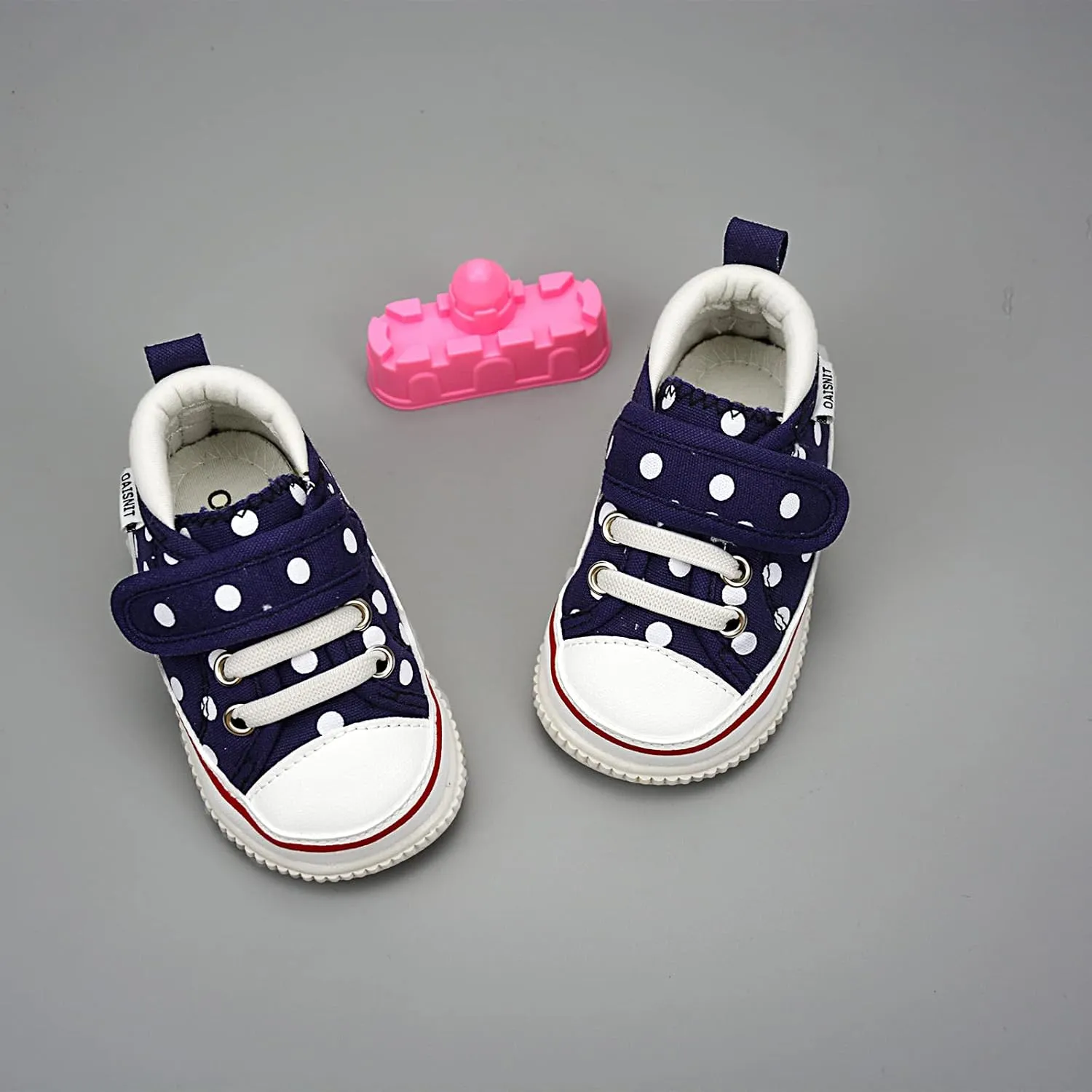 Baby Boys Girls Squeaky Shoes Anti-Slip Soft Rubber Sole Canvas Sneakers Toddler First Walkers