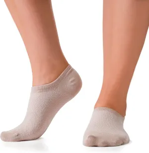 Bam&bü Women's Premium Bamboo Viscose No Show Casual Socks - 4 pair pack - Non-Slip