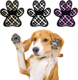 BEAUTYZOO Dog Paw Protector for Hot Pavement, Anti-Slip Paw Grips for Senior Dogs, Paw Stickers Traction Pad for Dogs Feet on Hardwood Floor, Dog Shoes Boots Socks Replacement, 12 Sets (36 pcs) M