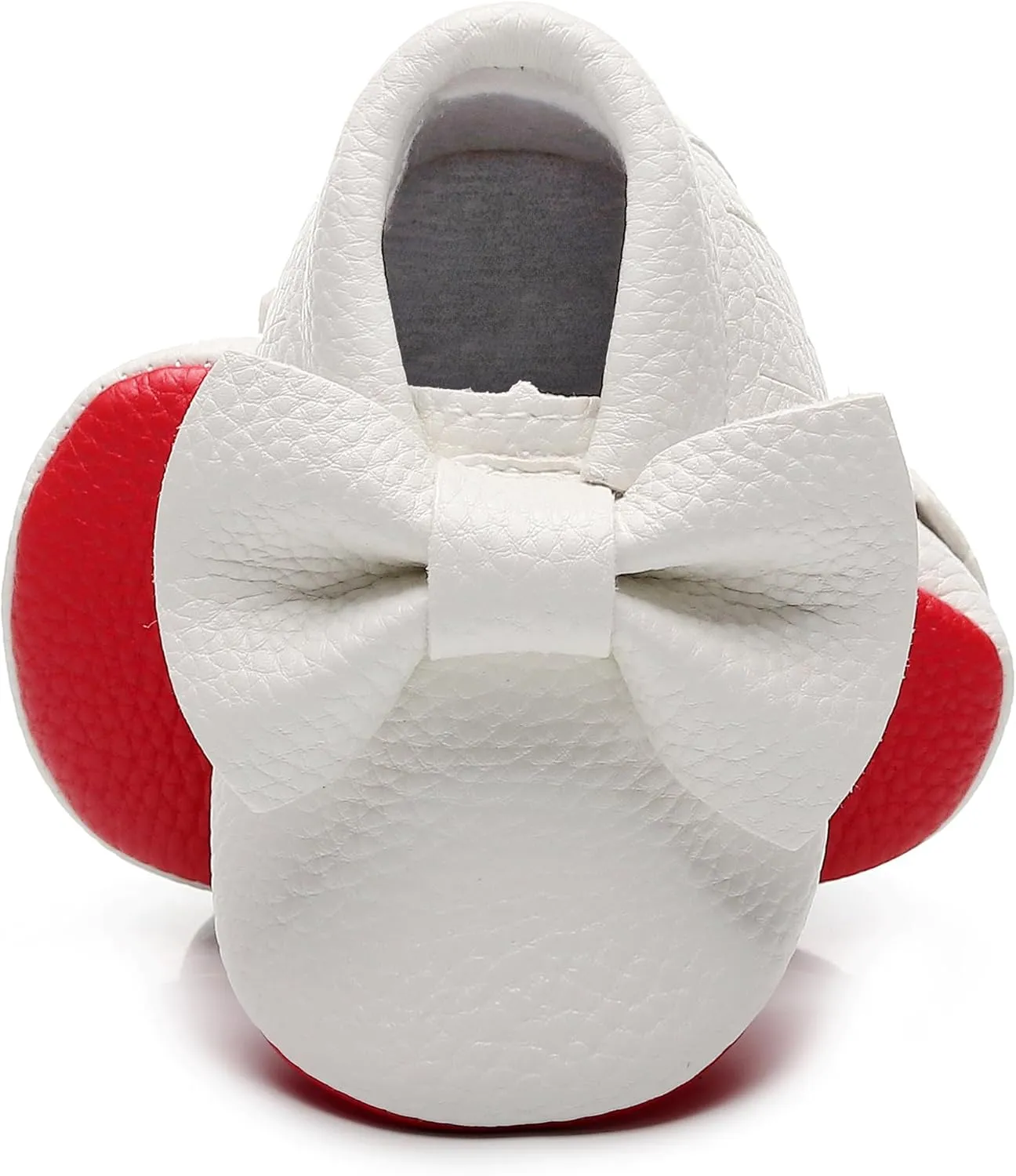 Bebila Double Bow Fringe Baby Moccasins - Soft Sole Baby Shoes Girls Toddler Crib Flats