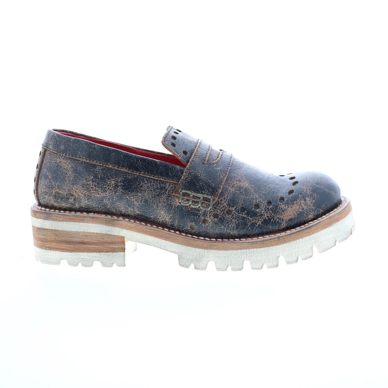 Bed Stu Glenda F346034 Womens Black Leather Loafers & Slip Ons Casual Shoes