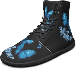 Binienty Sneakers Men's Wide Toe Box Barefoot Shoes Zero Drop Sole PU Leather Workout Running Sneakers
