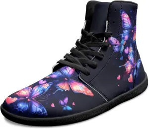 Binienty Sneakers Men's Wide Toe Box Barefoot Shoes Zero Drop Sole PU Leather Workout Running Sneakers