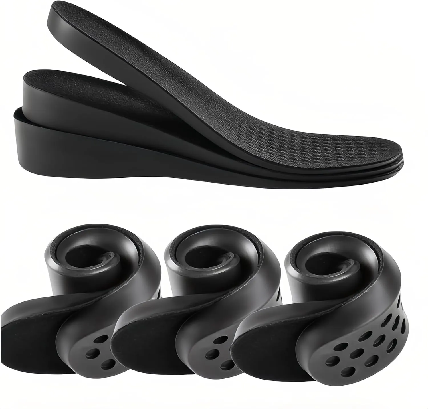 Brandone Height Boosters Increase Insoles Shoe Heel Lifts Men 2-6 Inch Shoe Height Inserts for Men Women Shoes Riser That Make You Taller Rizzsoles Orthopedic High Pads (11.26''Lx2.4''UP) (1Pair)