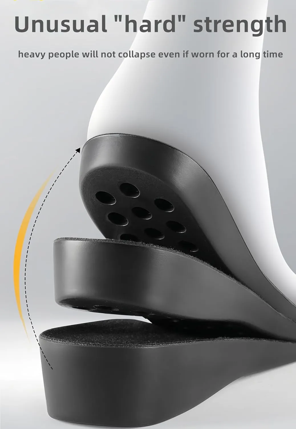 Brandone Height Boosters Increase Insoles Shoe Heel Lifts Men 2-6 Inch Shoe Height Inserts for Men Women Shoes Riser That Make You Taller Rizzsoles Orthopedic High Pads (11.26''Lx2.4''UP) (1Pair)