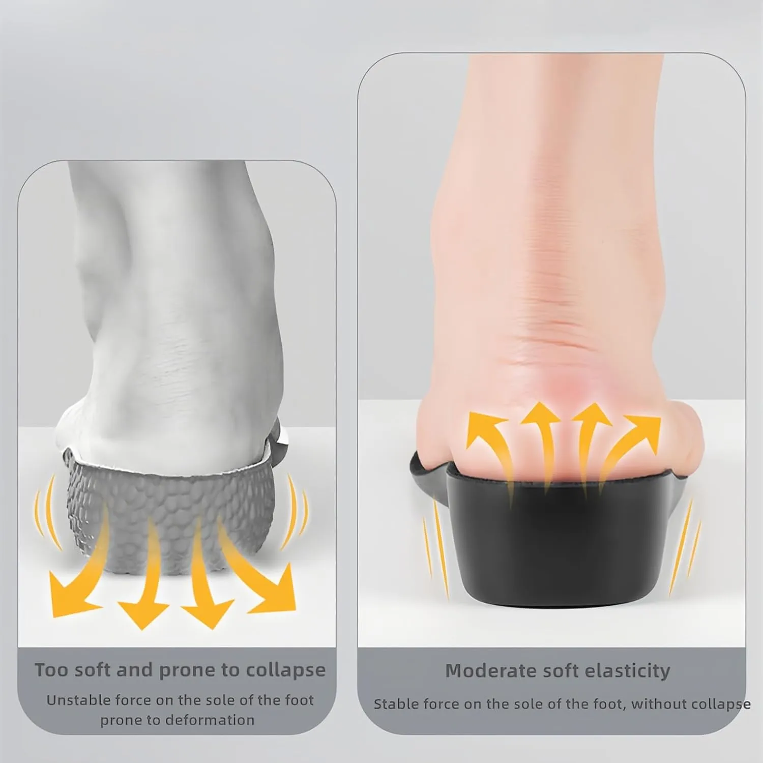 Brandone Height Boosters Increase Insoles Shoe Heel Lifts Men 2-6 Inch Shoe Height Inserts for Men Women Shoes Riser That Make You Taller Rizzsoles Orthopedic High Pads (11.26''Lx2.4''UP) (1Pair)