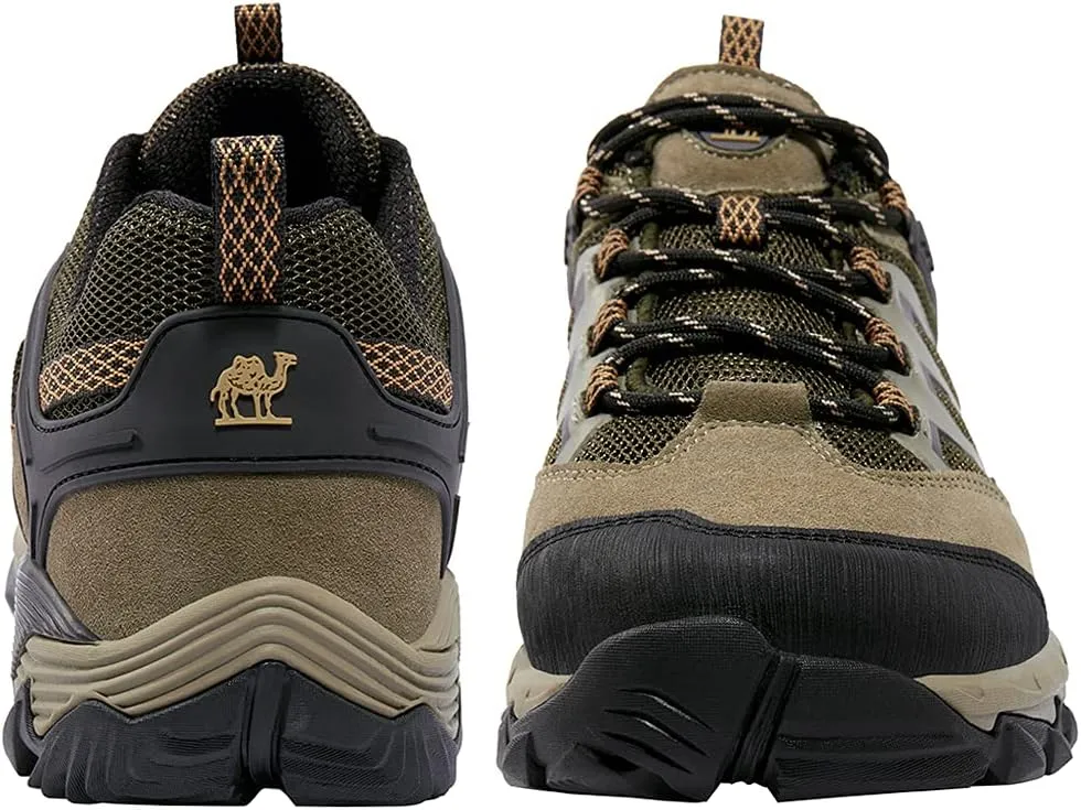 CAMEL CROWN Hiking Shoes Men Breathable Non-Slip Sneakers Lightweight Low Top for Outdoor Trailing Trekking Walking