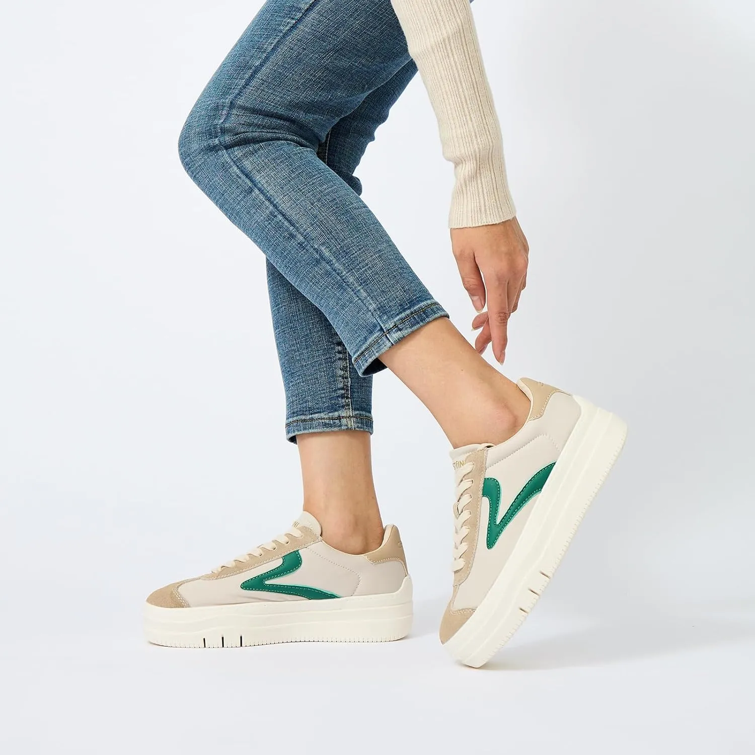 Cestfini Platform Sneakers for Women Fashion Sneakers Comfortable Tennis Shoes Casual Walking Shoes