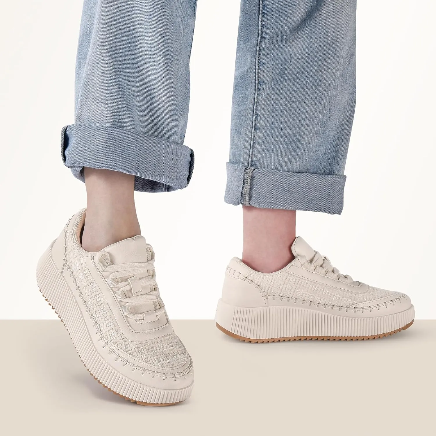 CGRRBW Women's Platform Sneakers Comfortable Fashion Sneakers Walking Shoes
