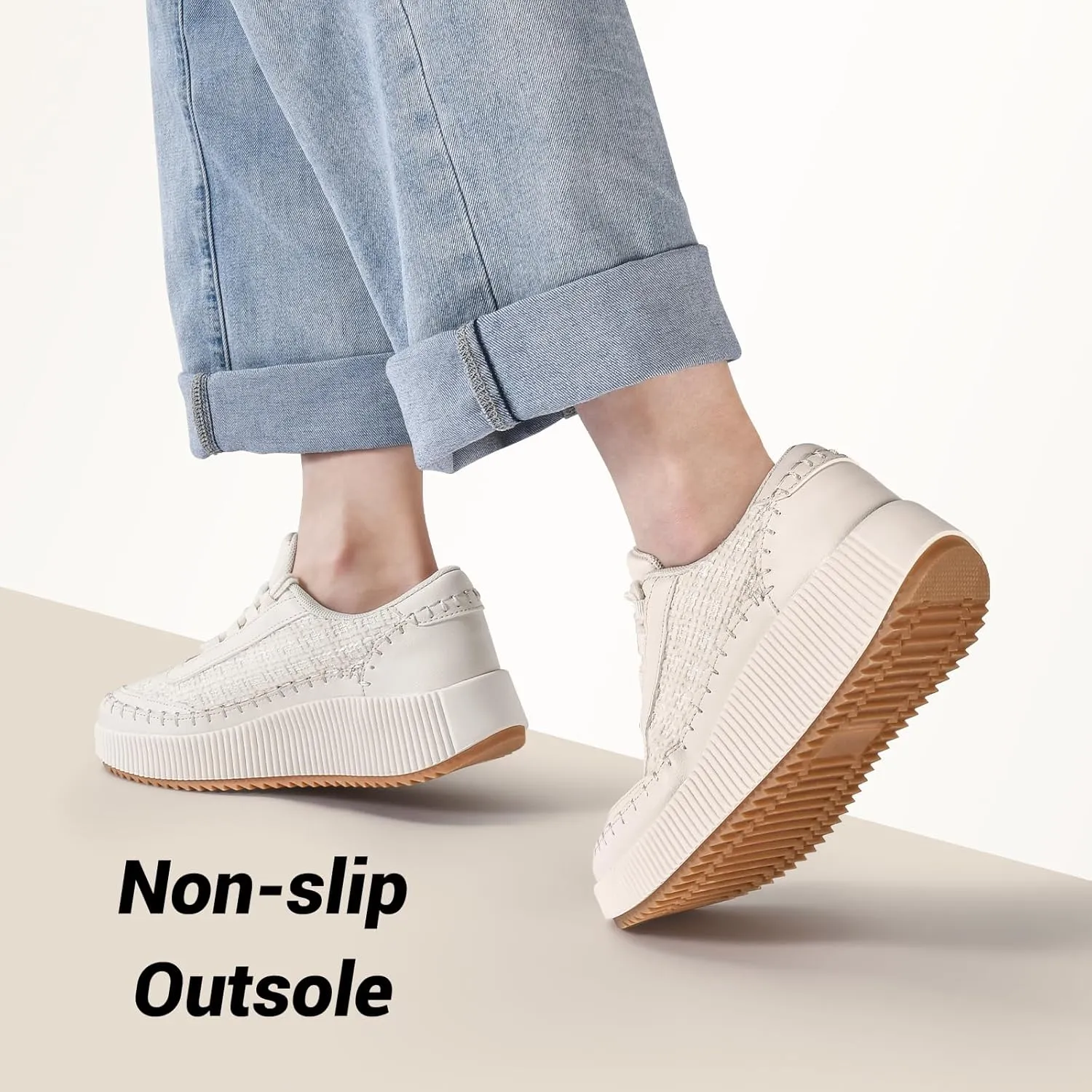 CGRRBW Women's Platform Sneakers Comfortable Fashion Sneakers Walking Shoes