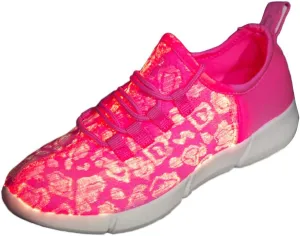 Child Fiber Optic LED Shoes Light Up Shoes for Women Men Flashing Luminous Trainers for Festivals Christmas Party Dancing USB Charging Lightweight Fashion Sneaker for Boys Girls