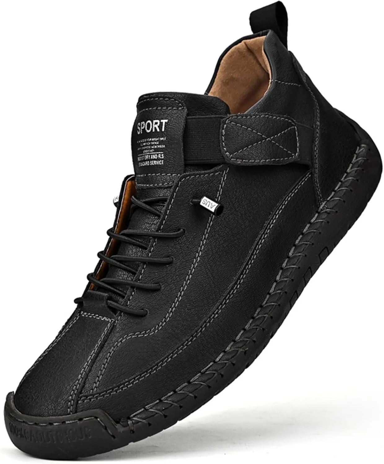 Chukka Boots Mens Beck Shoes Adjustable Leather Shoes for Men Slip On Sneakers Mens Fashion Shoes Comfortable Handmade