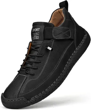 Chukka Boots Mens Beck Shoes Adjustable Leather Shoes for Men Slip On Sneakers Mens Fashion Shoes Comfortable Handmade