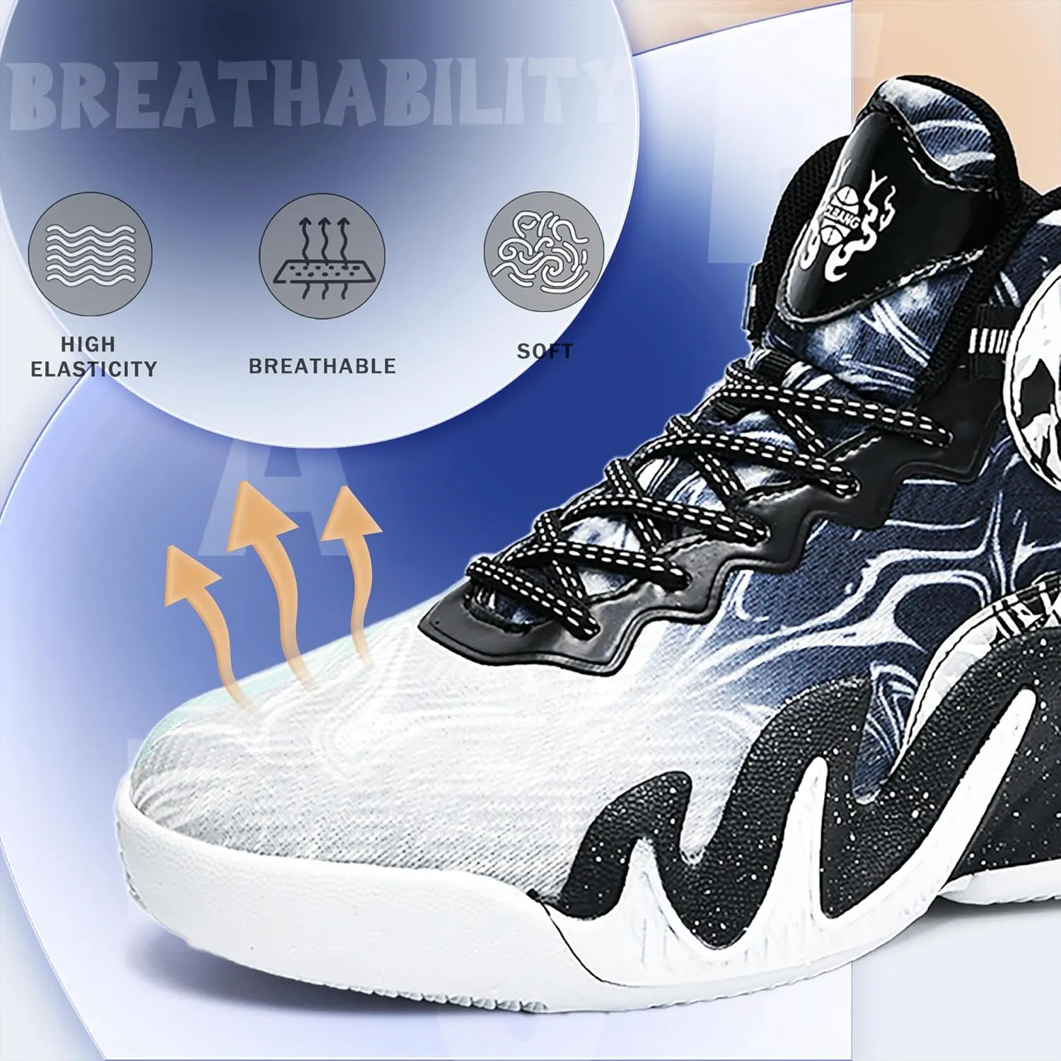 CJSPORX Women Men Basketball Shoes Breathable Men Non Slip Outdoor Fashion Unisex Sneakers