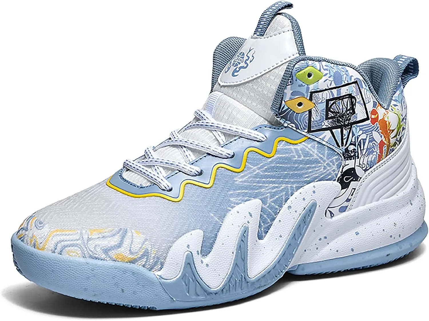 CJSPORX Women Men Basketball Shoes Breathable Men Non Slip Outdoor Fashion Unisex Sneakers