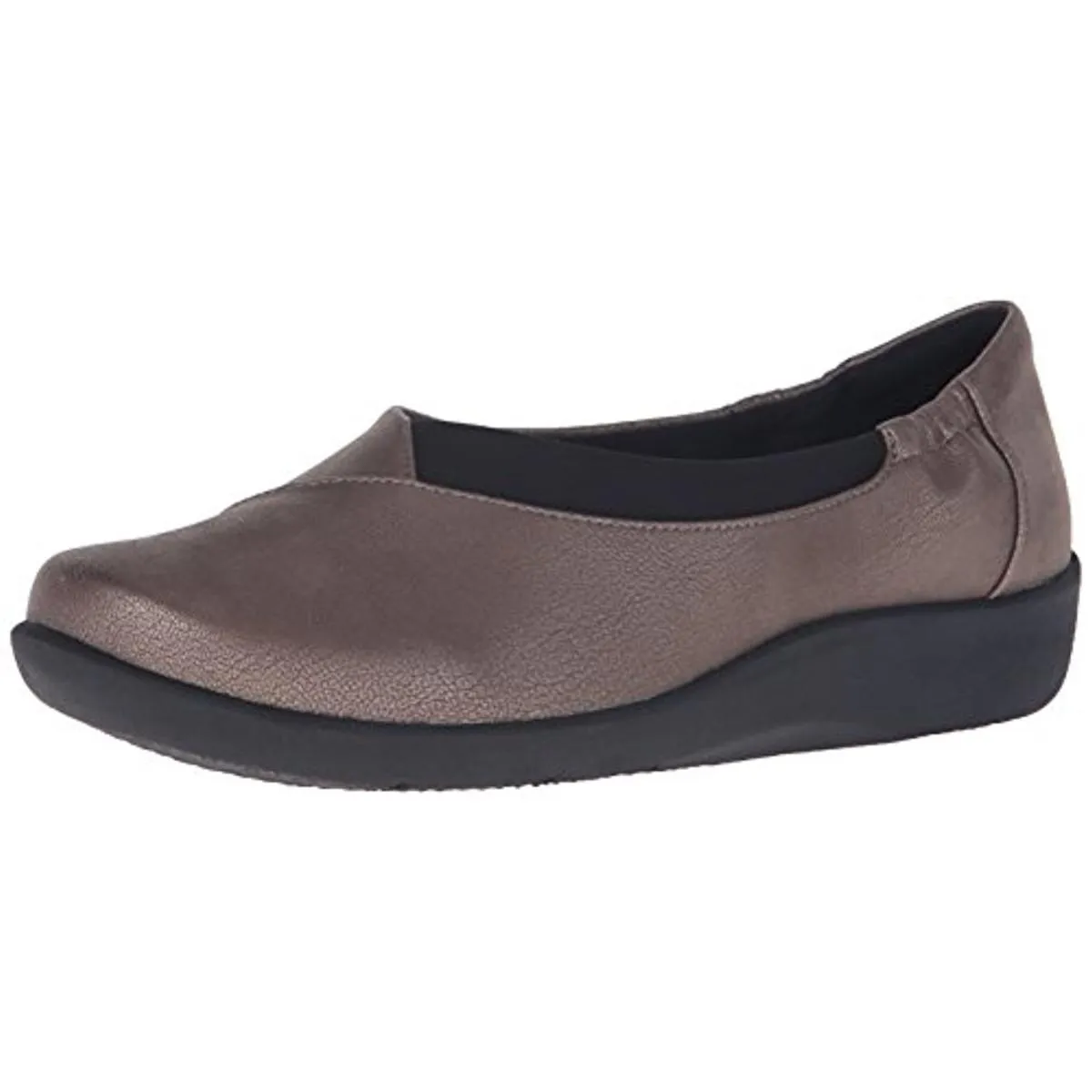 Clarks Womens Sillian Jetay Distressed Round Toe Loafers