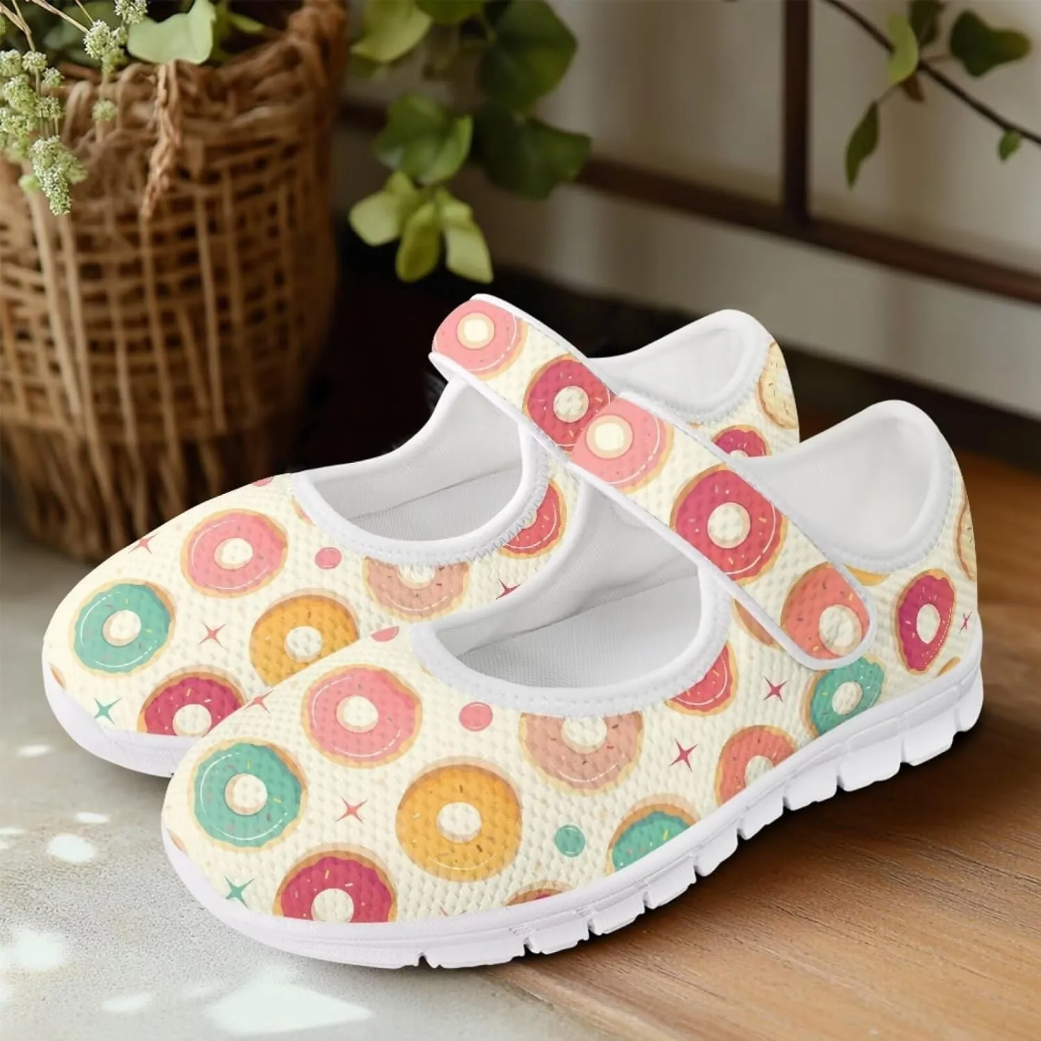 Coloranimal Mary Jane Shoes Women Casual Flat Shoes Women Dress Comfortable Mary Jane Flats Comfortable Walking Shoes Slip On Shoes Footwear