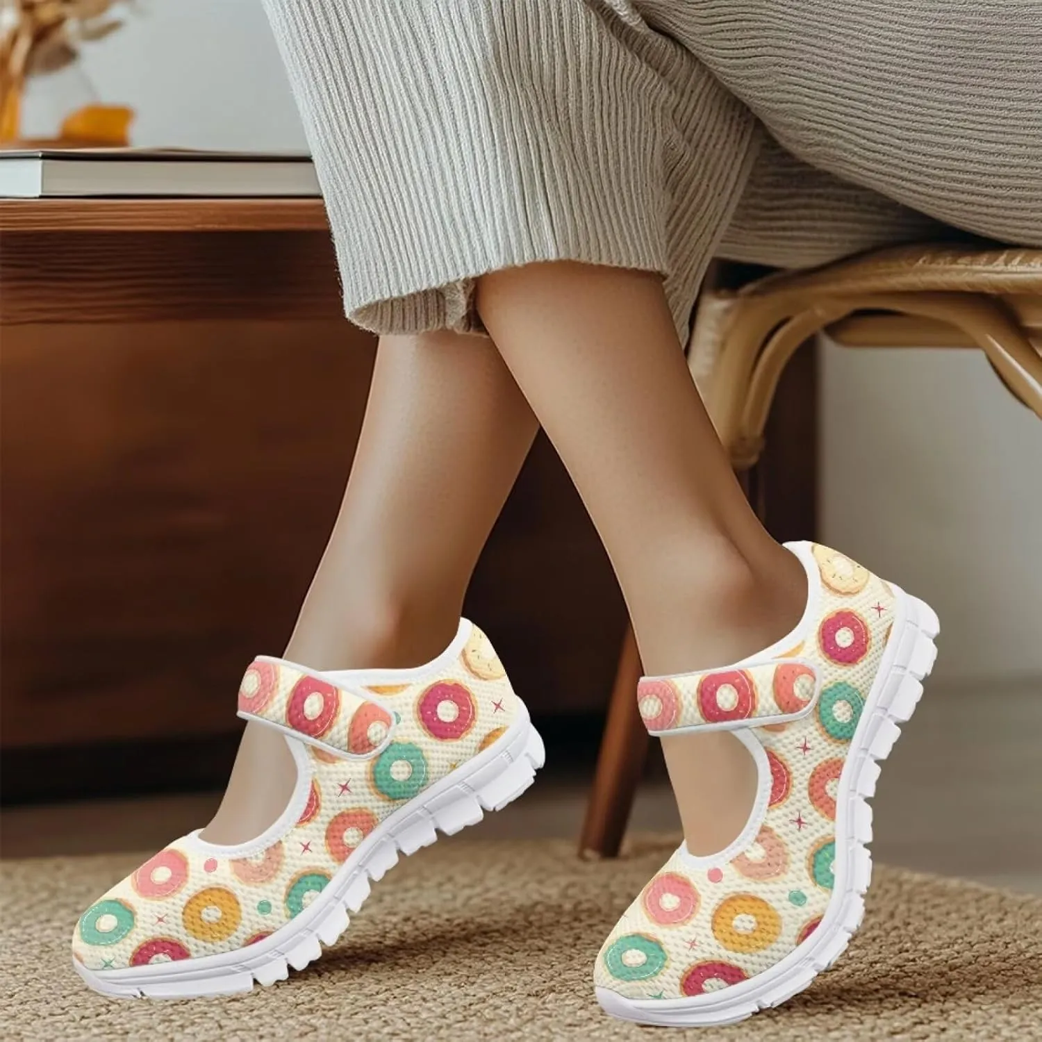 Coloranimal Mary Jane Shoes Women Casual Flat Shoes Women Dress Comfortable Mary Jane Flats Comfortable Walking Shoes Slip On Shoes Footwear