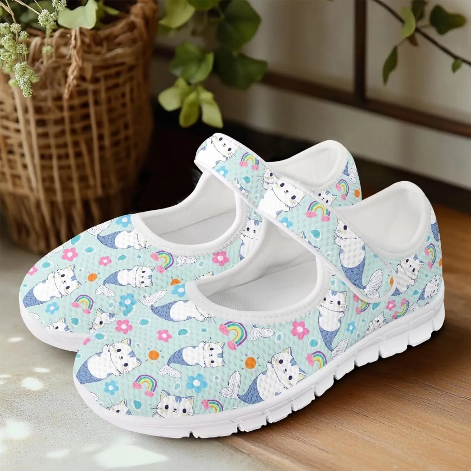 Coloranimal Mary Jane Shoes Women Shoes for Women Dressy Casual Slip On Shoes Lightweight Buckle Strap Womens Shoes Casual Walking Shoes