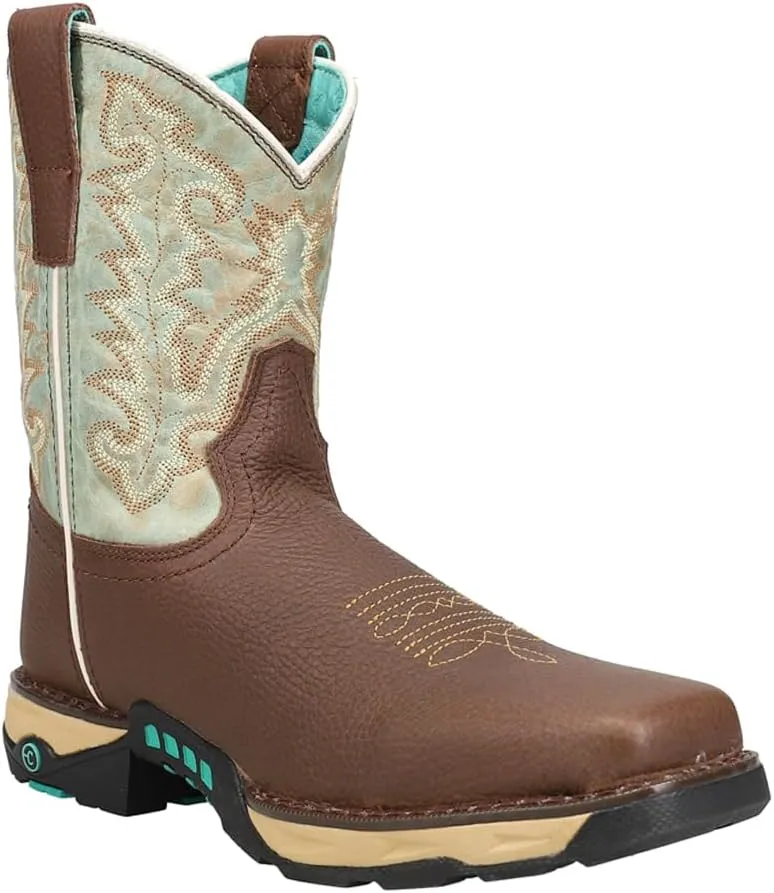 CORRAL LADIE'S BLACK HYDRO RESIST FARM&RANCH DUAL DENSITY SOLE SQ TOE, RUBBER SOLE, RANCHING W5000