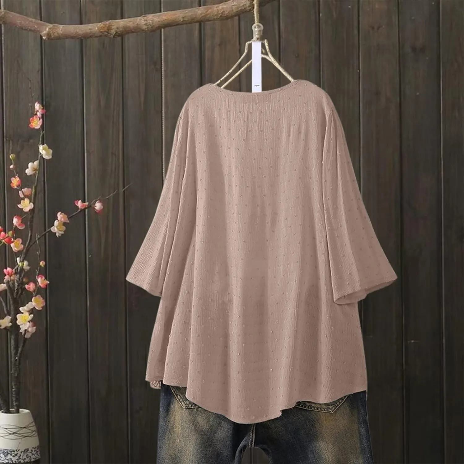 Cotton Linen Shirts for Women 2025 Loose Short Sleeve Chiffon Blouses Gauze Work Dress Shirts Business Casual Tops