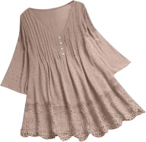 Cotton Linen Shirts for Women 2025 Loose Short Sleeve Chiffon Blouses Gauze Work Dress Shirts Business Casual Tops