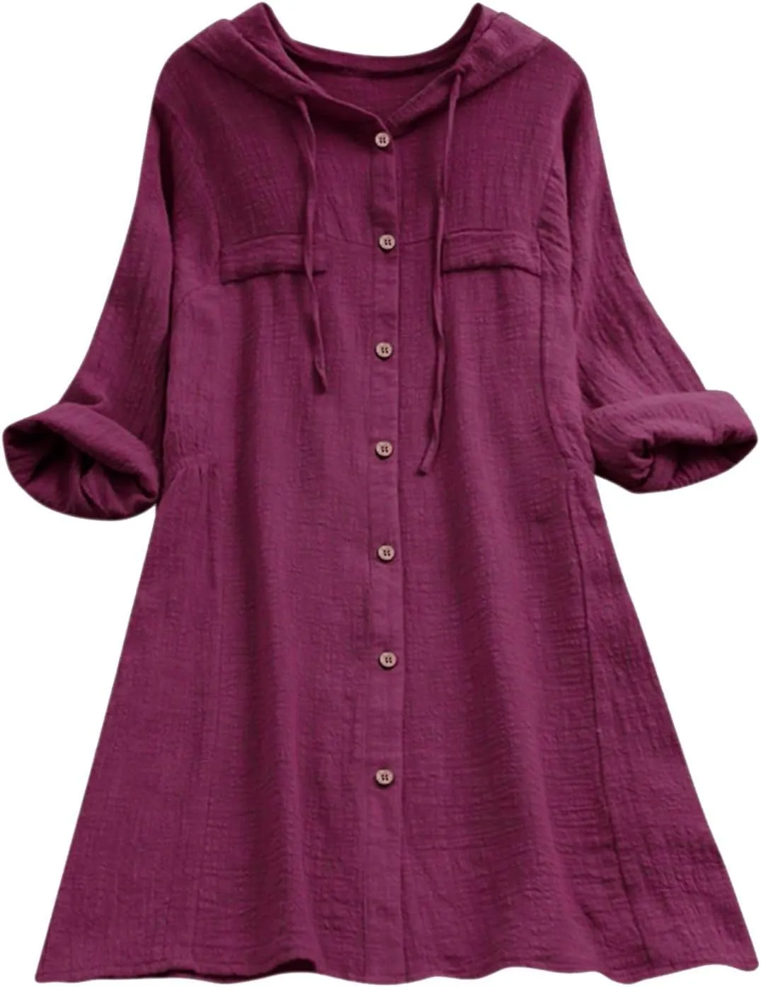 Cover Ups for Swimwear Women 2025 Cotton Linen Blouse Short Sleeve Button Down High Low Shirt Roll-Up Sleeve Tops