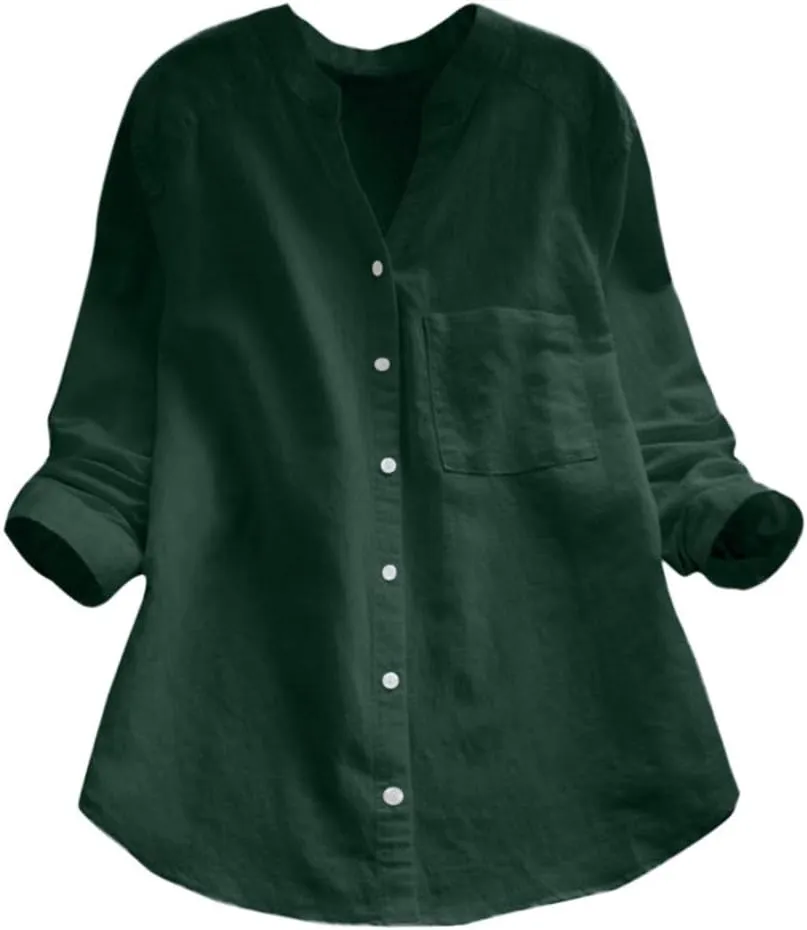 Cover Ups for Swimwear Women 2025 Rolled Cuffed Short Sleeve Blouse Ladies Casual V Neck Shirts Beach Cotton Tops