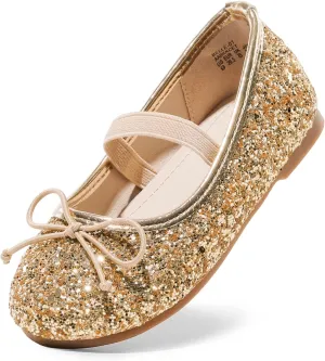 DREAM PAIRS Toddler Girls Dress Shoes Party Wedding Flower Girl Ballet Flats