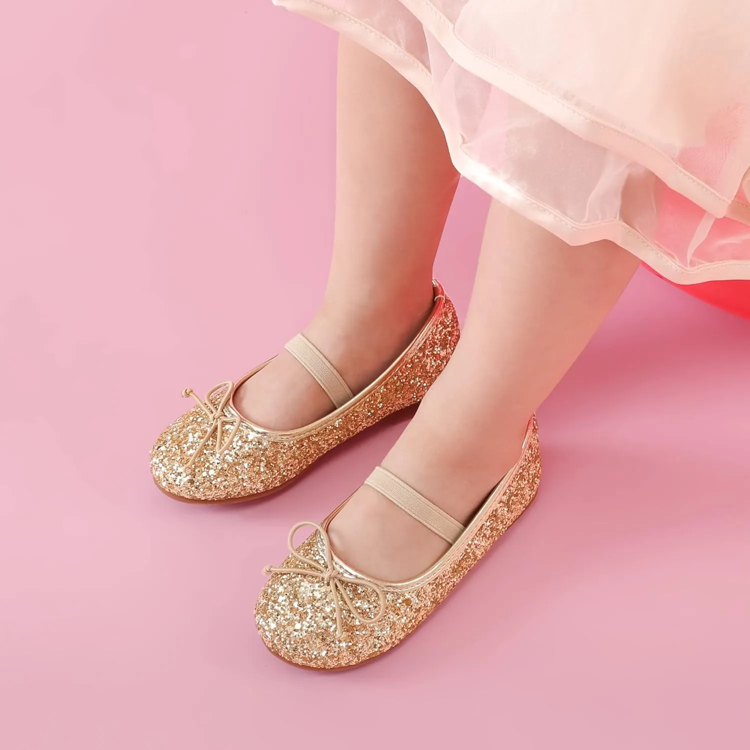 DREAM PAIRS Toddler Girls Dress Shoes Party Wedding Flower Girl Ballet Flats