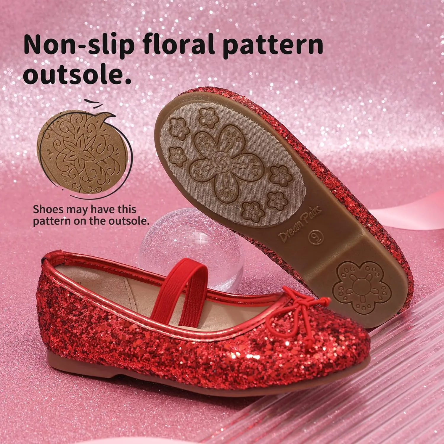 DREAM PAIRS Toddler Girls Dress Shoes Party Wedding Flower Girl Ballet Flats