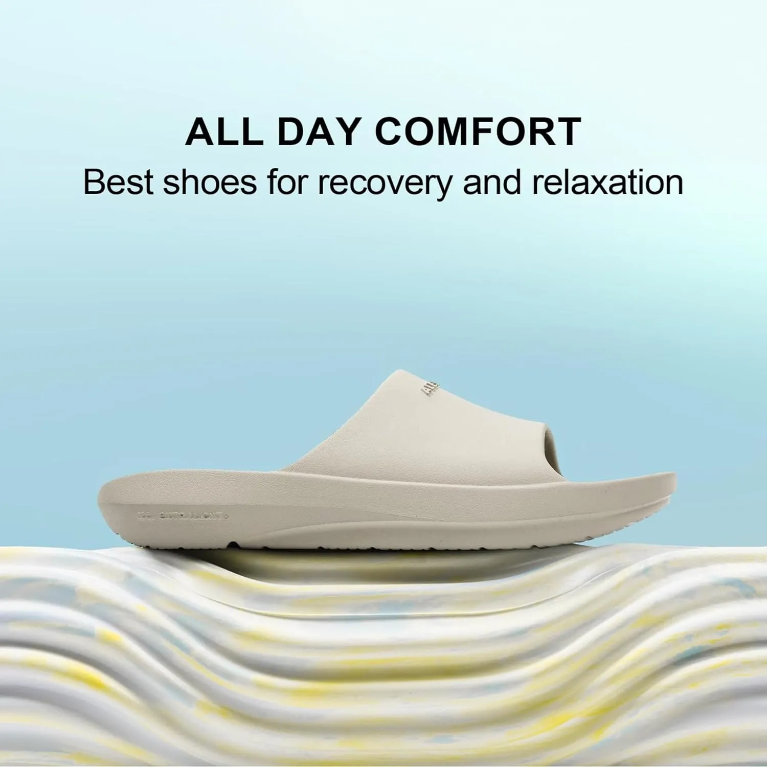 ECO Malibu Recovery Unisex Slides Slippers - Arch Support, Comfortable, Lightweight Sandals, Quick Drying, Indoor/Outdoor for Adult, Men & Women