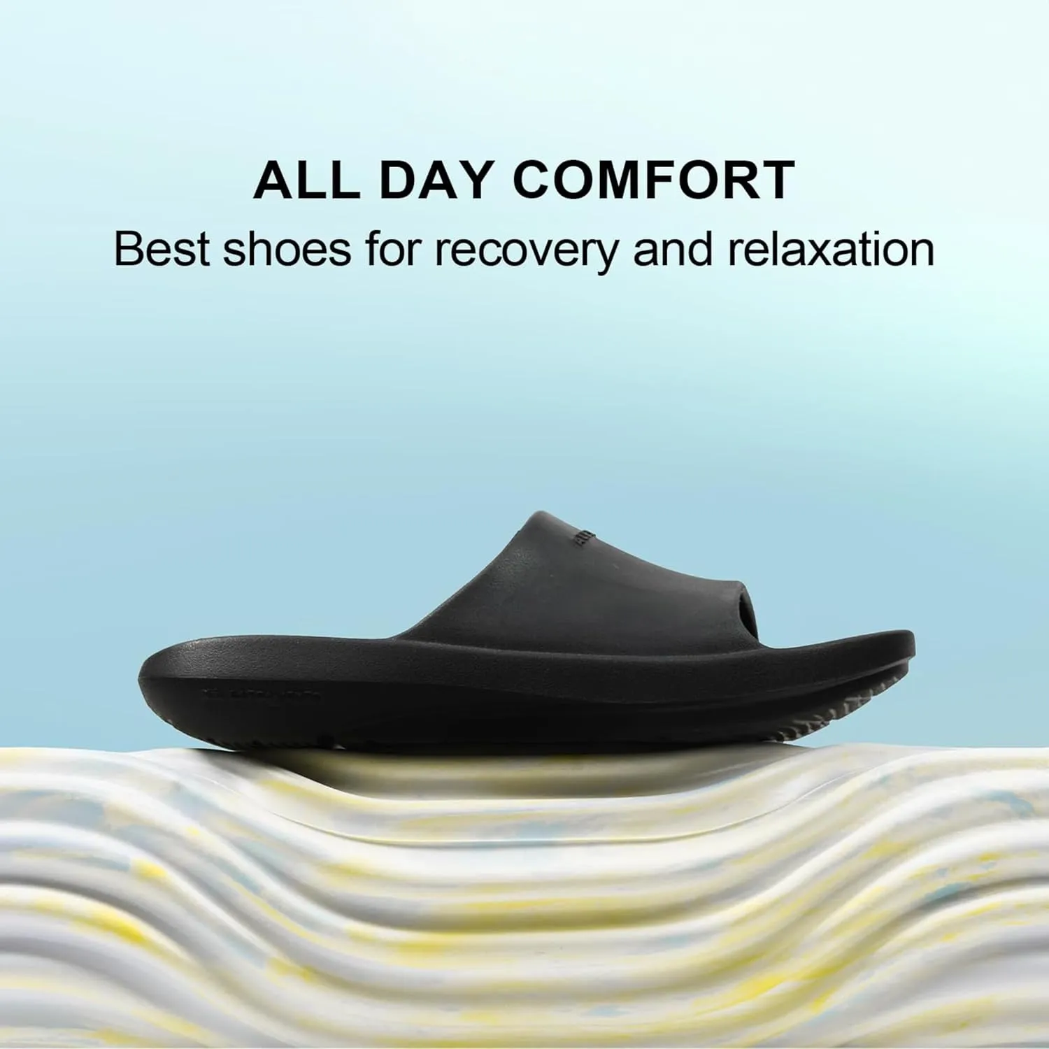 ECO Malibu Recovery Unisex Slides Slippers - Arch Support, Comfortable, Lightweight Sandals, Quick Drying, Indoor/Outdoor for Adult, Men & Women
