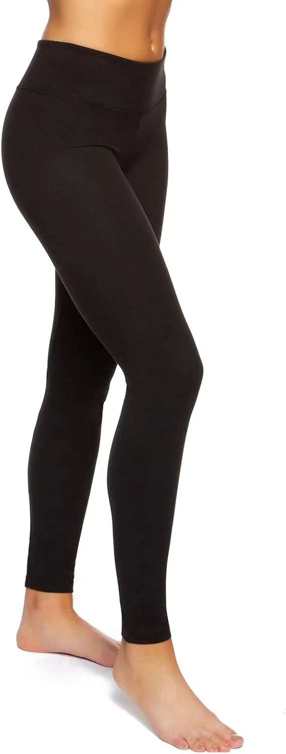 Felina Women's Sueded Athletic Leggings, Slimming Waistband