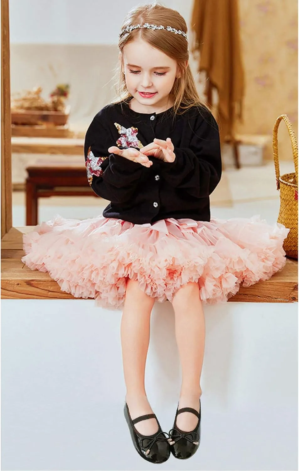 Felix & Flora Toddler Flower Girl Dress Shoes - Baby Girl Ballet Mary Jane Flats for Party School Wedding