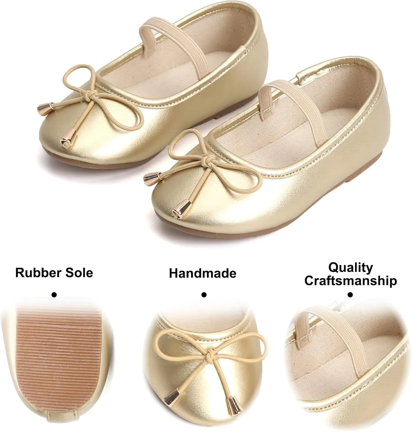 Felix & Flora Toddler Flower Girl Dress Shoes - Baby Girl Ballet Mary Jane Flats for Party School Wedding