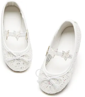 Felix & Flora Toddler Flower Girl Mary Jane Shoes - Little Girls Dress Flats Princess Wedding Party