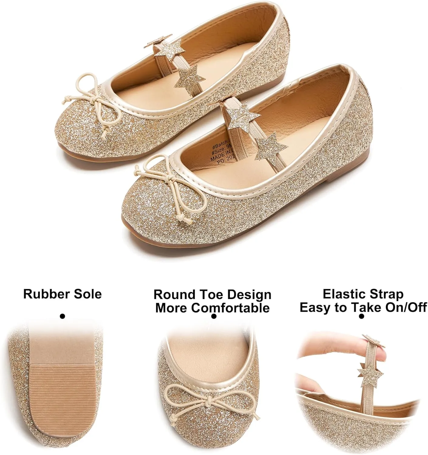 Felix & Flora Toddler Flower Girl Mary Jane Shoes - Little Girls Dress Flats Princess Wedding Party