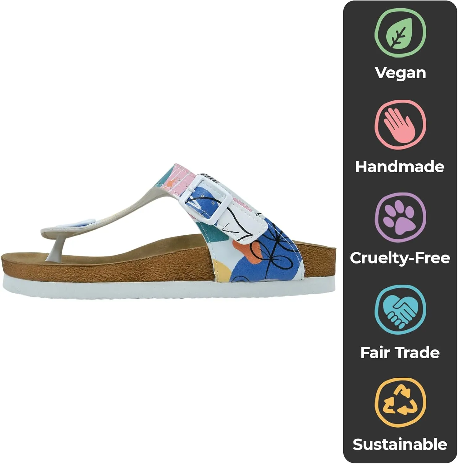 Flip Flops for Women - Vegan Leather and Handmade Thong Sandals for Women