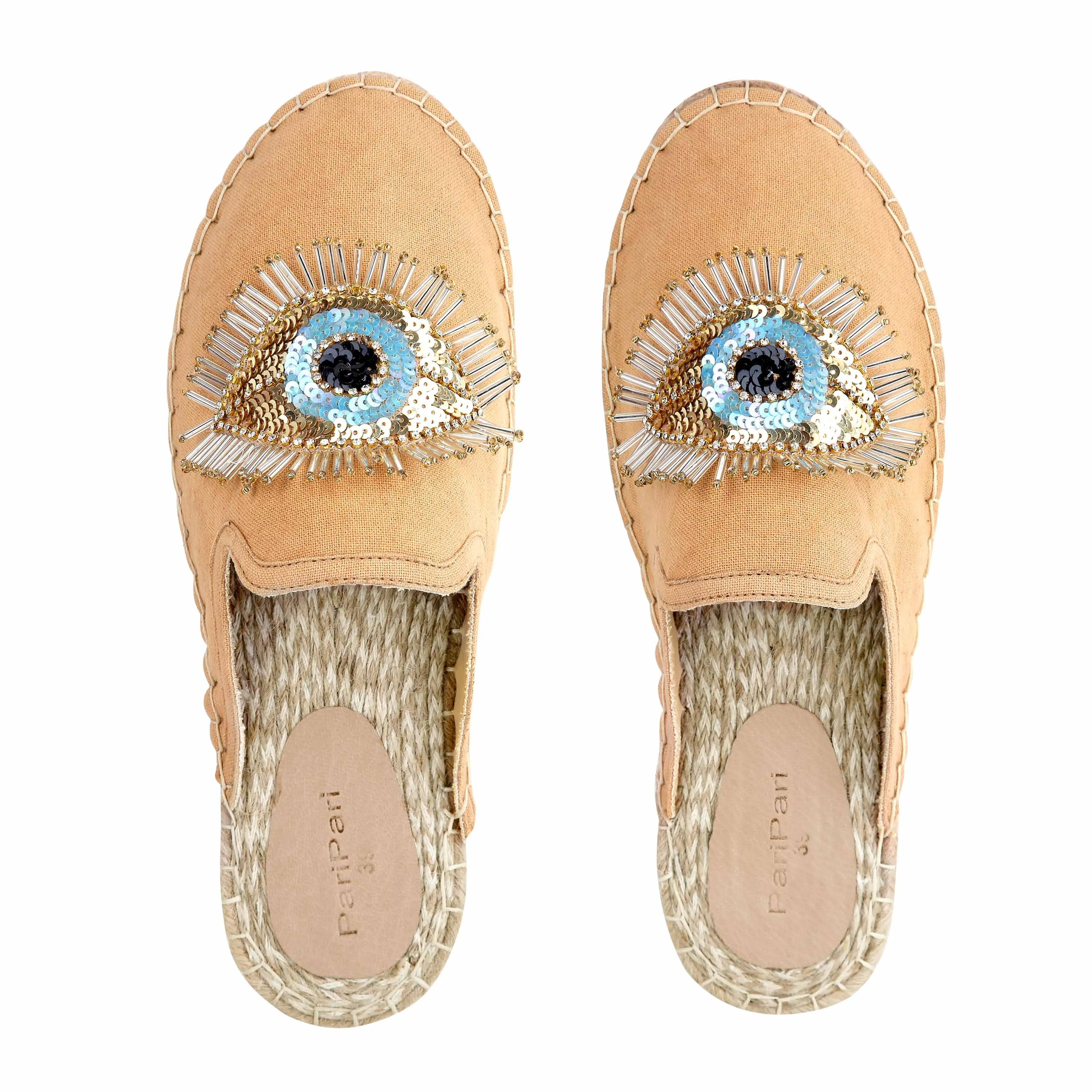Flirty Glare Espadrilles Sand Flat