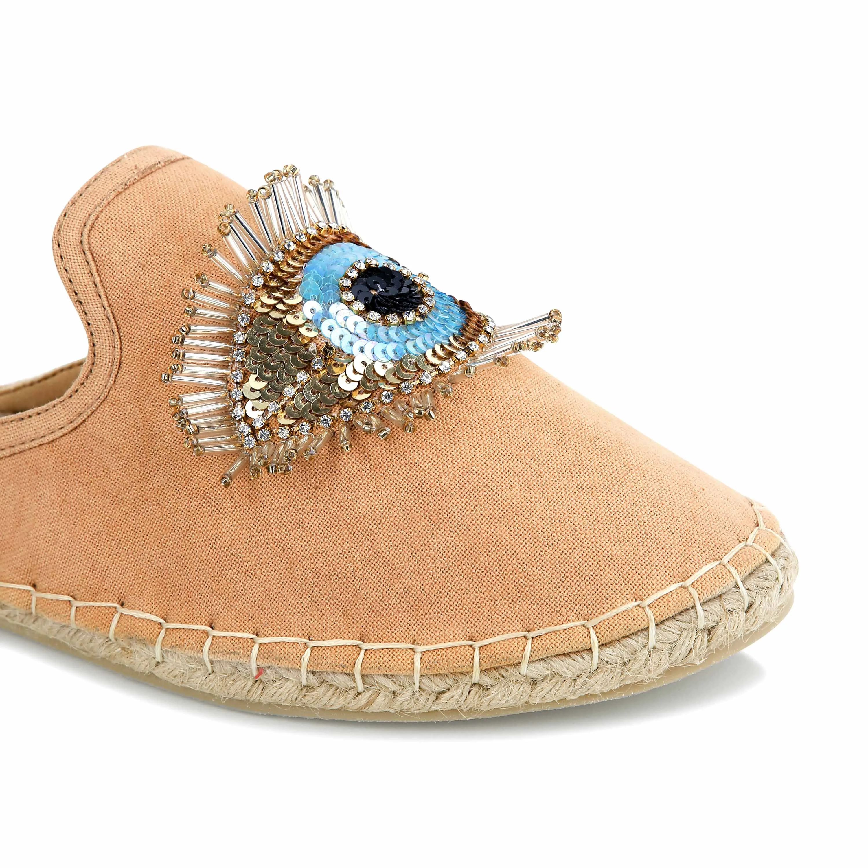 Flirty Glare Espadrilles Sand Flat