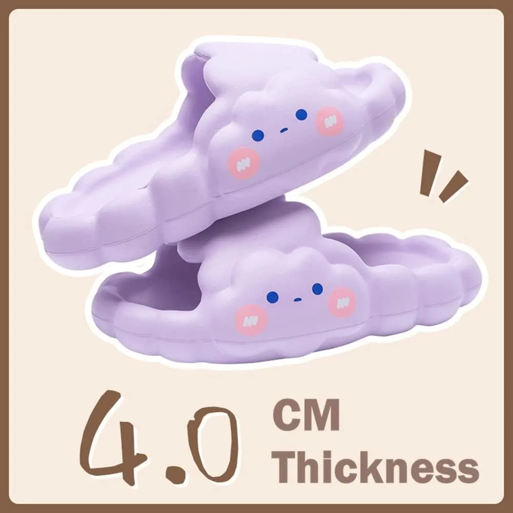 Floette Cute Slide Sandals Kawaii Slippers Shower Non-Slip Bathroom Spa Sandals Comfort Lightweight for Couple Lovers
